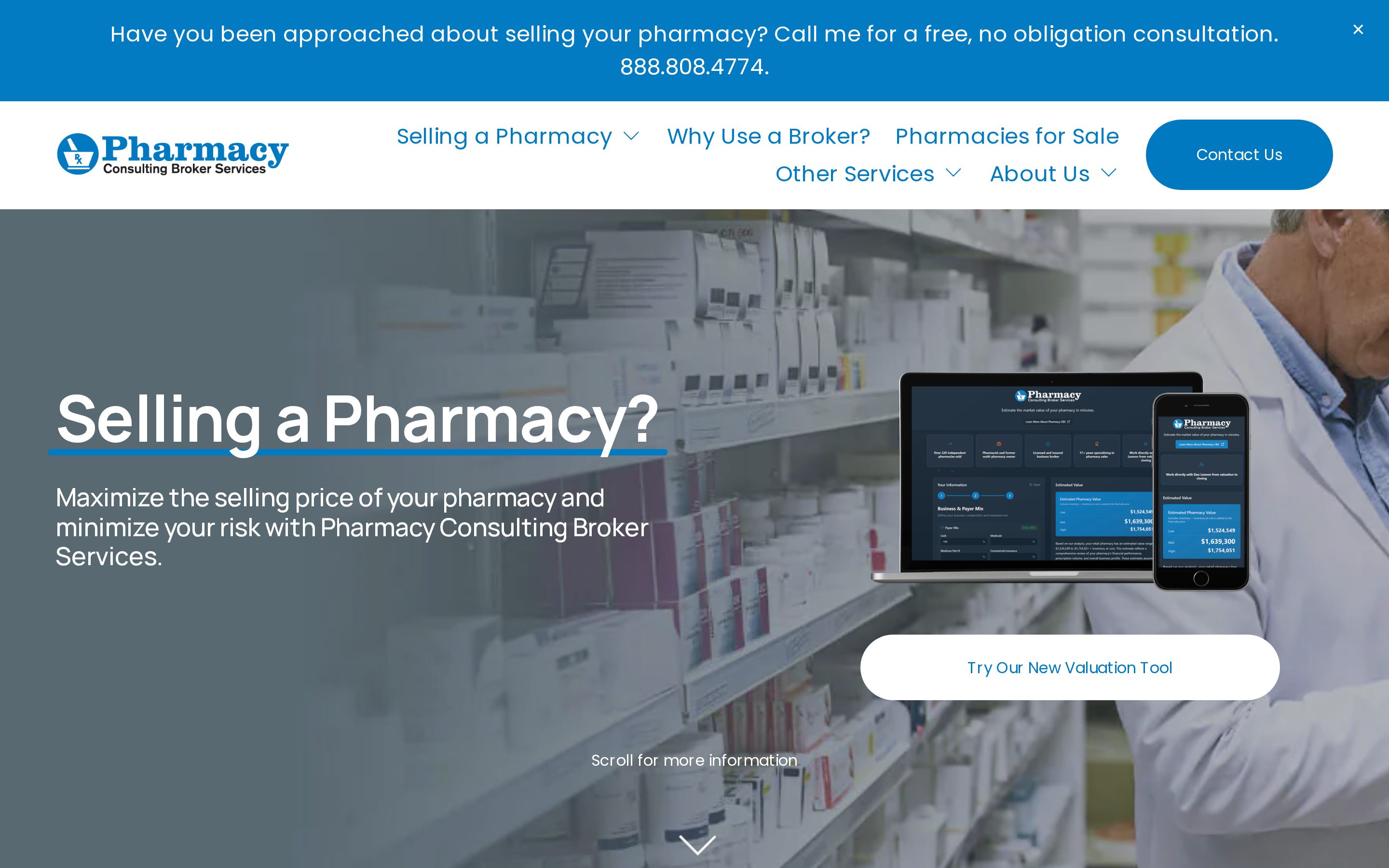 Pharmacy CBS Website — desktop preview