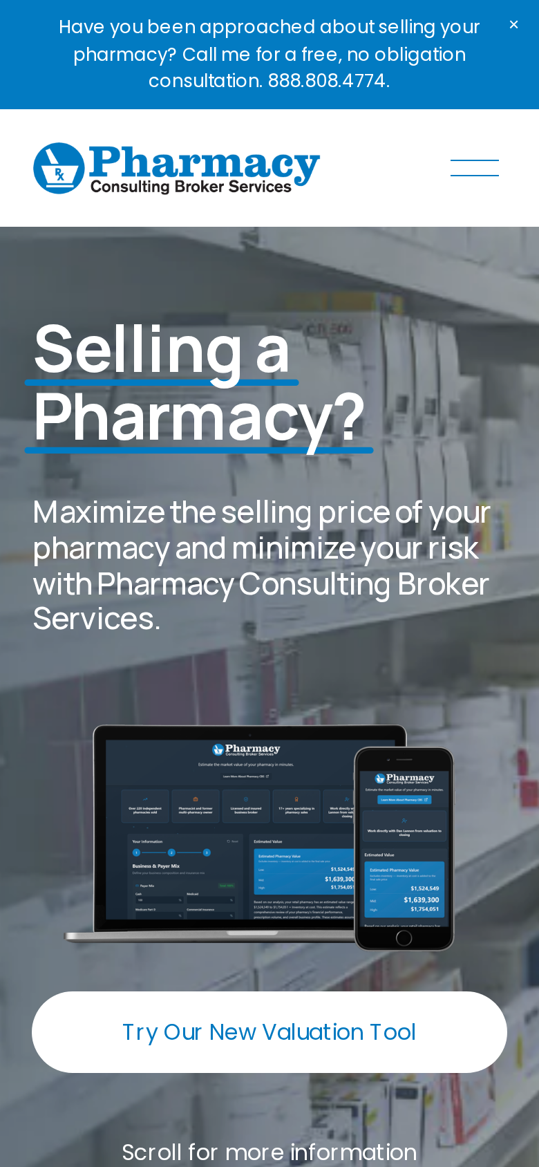 Pharmacy CBS Website — mobile preview
